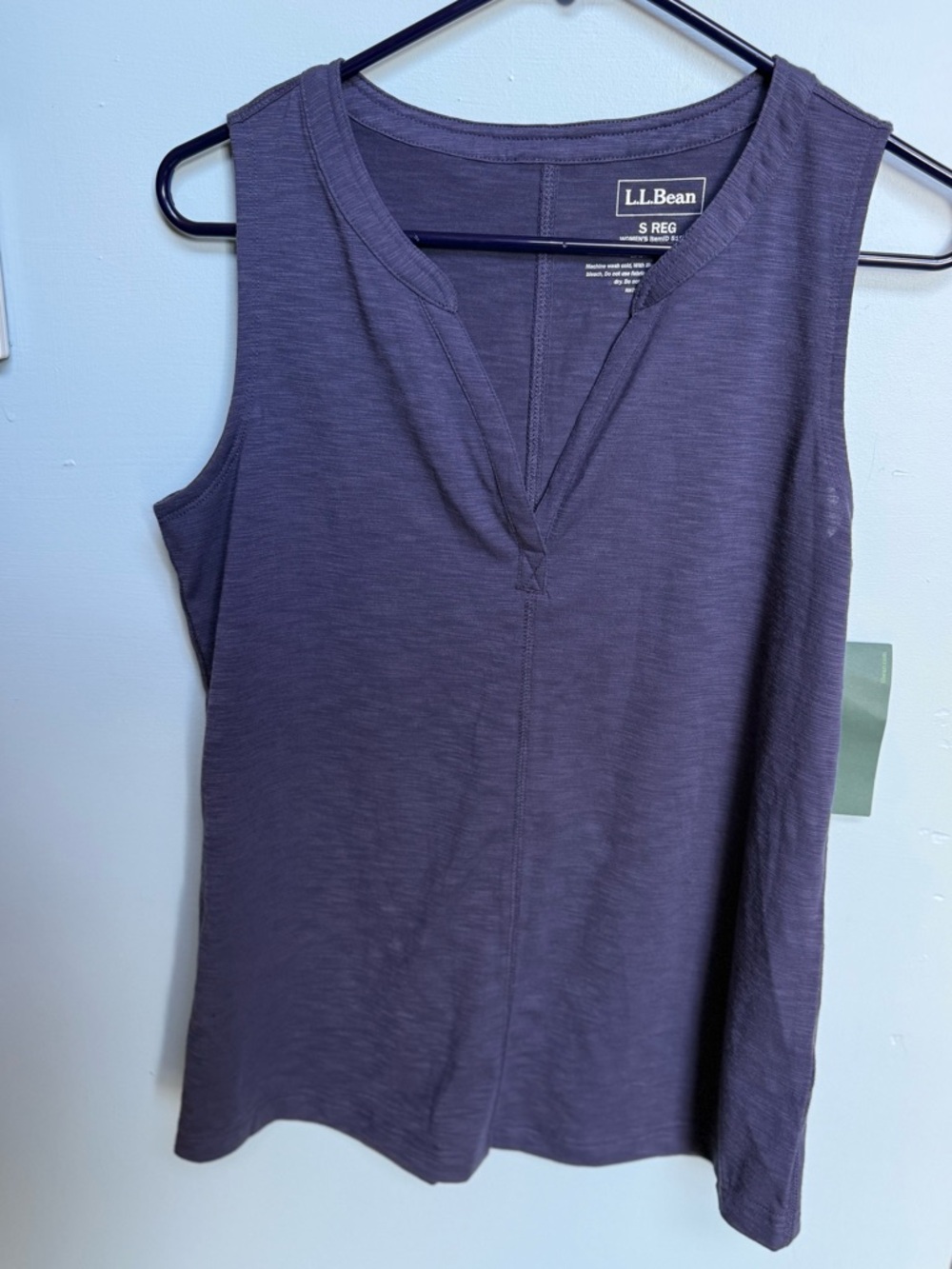 L.L. Bean Women's Sleeveless V-Neck Tank in Plum